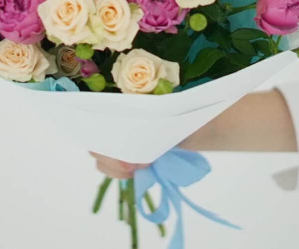 Peony Spray Rose Bouquet + Gift Message Cardm 1 view 3