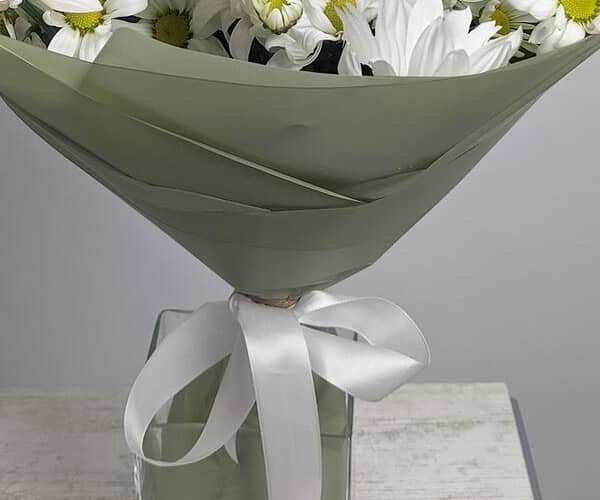 Bouquet of white Chrysanthemums view 3