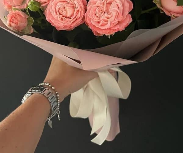 Lovely Bouquet of spray peony roses Bombastic view 3