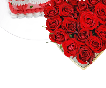 valentine's cake and flowers 6 view 3