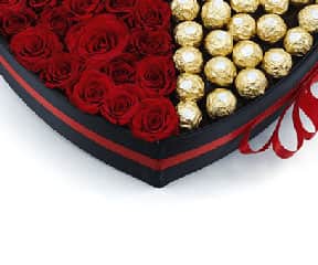 Love Heart Roses with Chocolates view 5