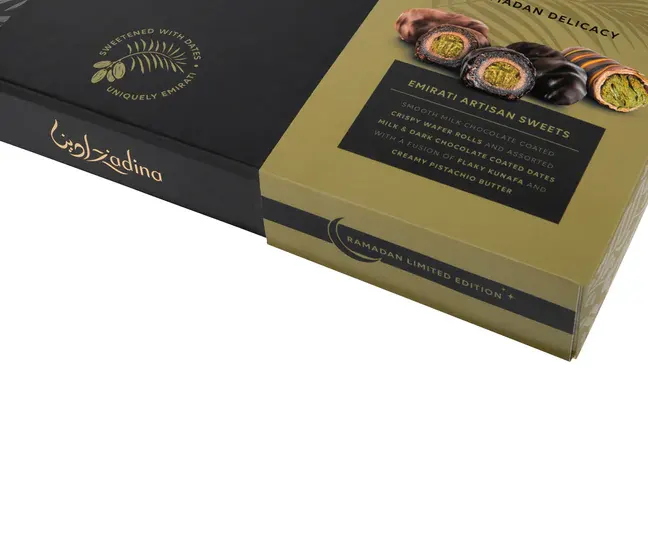 Premium Assorted Pistachio Kunafa Dates & Wafers Box - 400g Regular price view 5