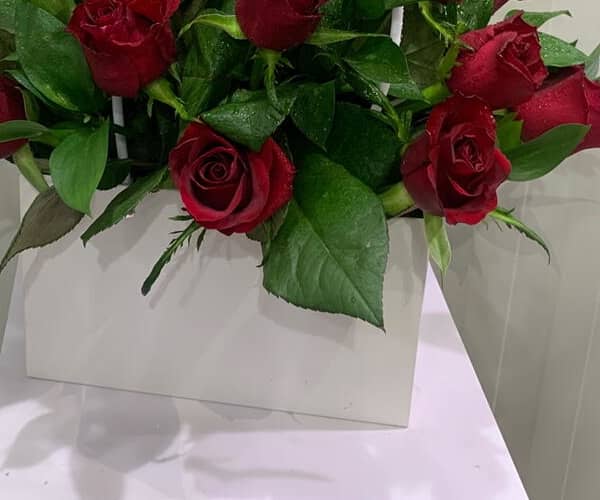 Love Bag bouquet of flowers view 3