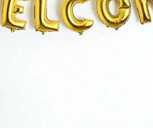 Welcome foil balloons view 3