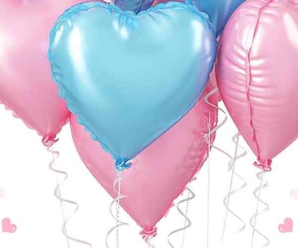 11 Multicolored Heart Shaped Foil Balloons 5 - 5751 view 3