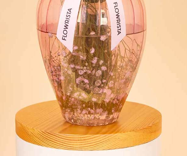 White Roses Art Vase view 3