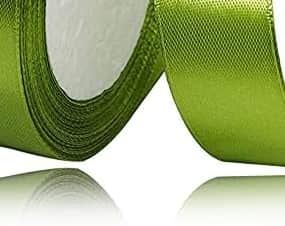 Olive color gift ribbon view 3