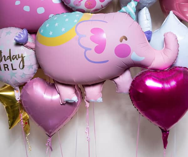 Cute Jungle Friends Birthday Girl Foil Balloon Set 7470 view 3