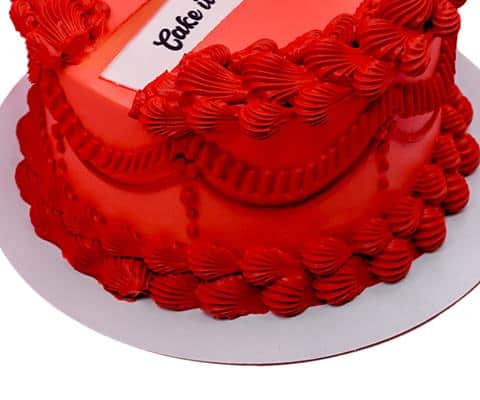 Valentines Peel off cake view 3