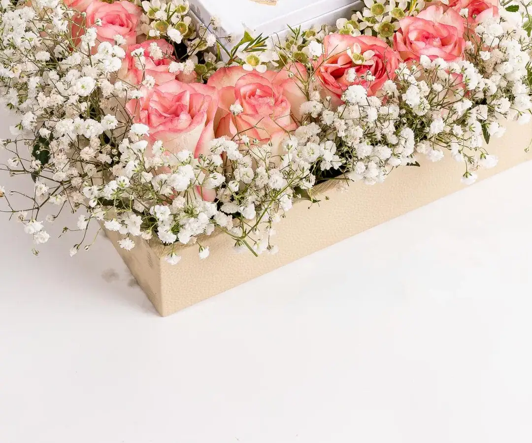 Floral Elegance with Heart Necklace Gift Arrangement view 3