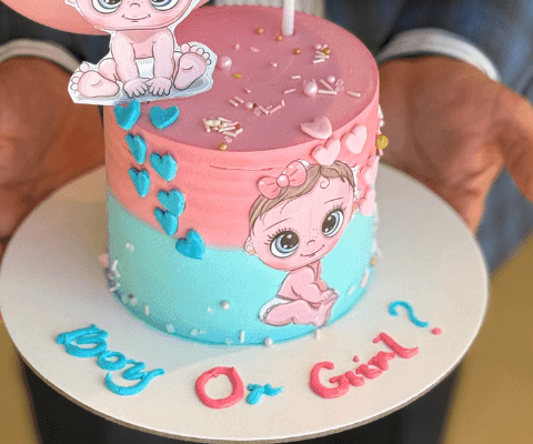Boy or Girl Balloon Cake view 5