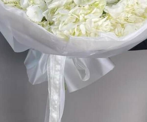 Grand White Hydrangea Bouquet - 1981 view 3