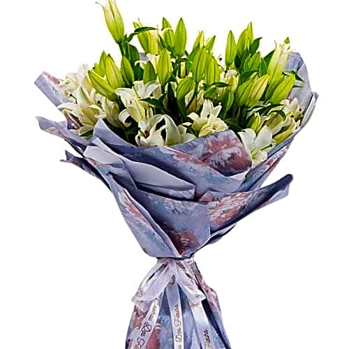 Hand Bouquet Lily White view 1