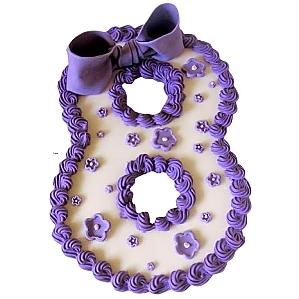 Number 8 Shaped Cake view 1
