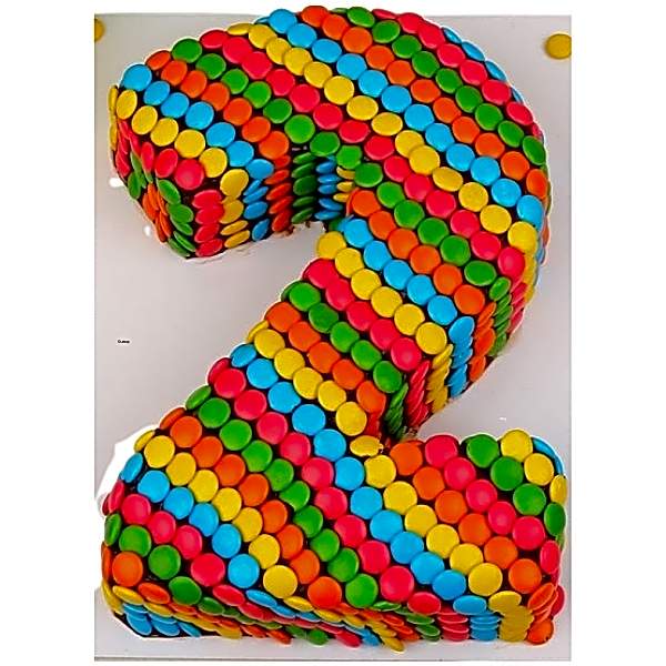 Number 2 Shaped Cake view 1