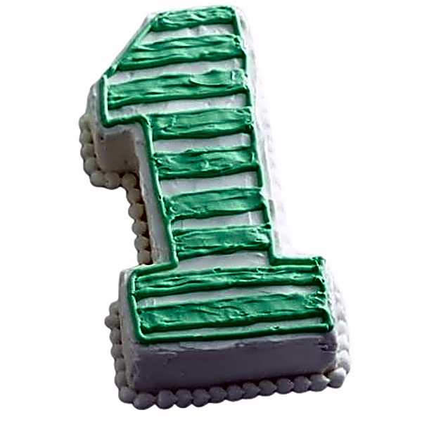 Number 1 Shaped Cake view 1