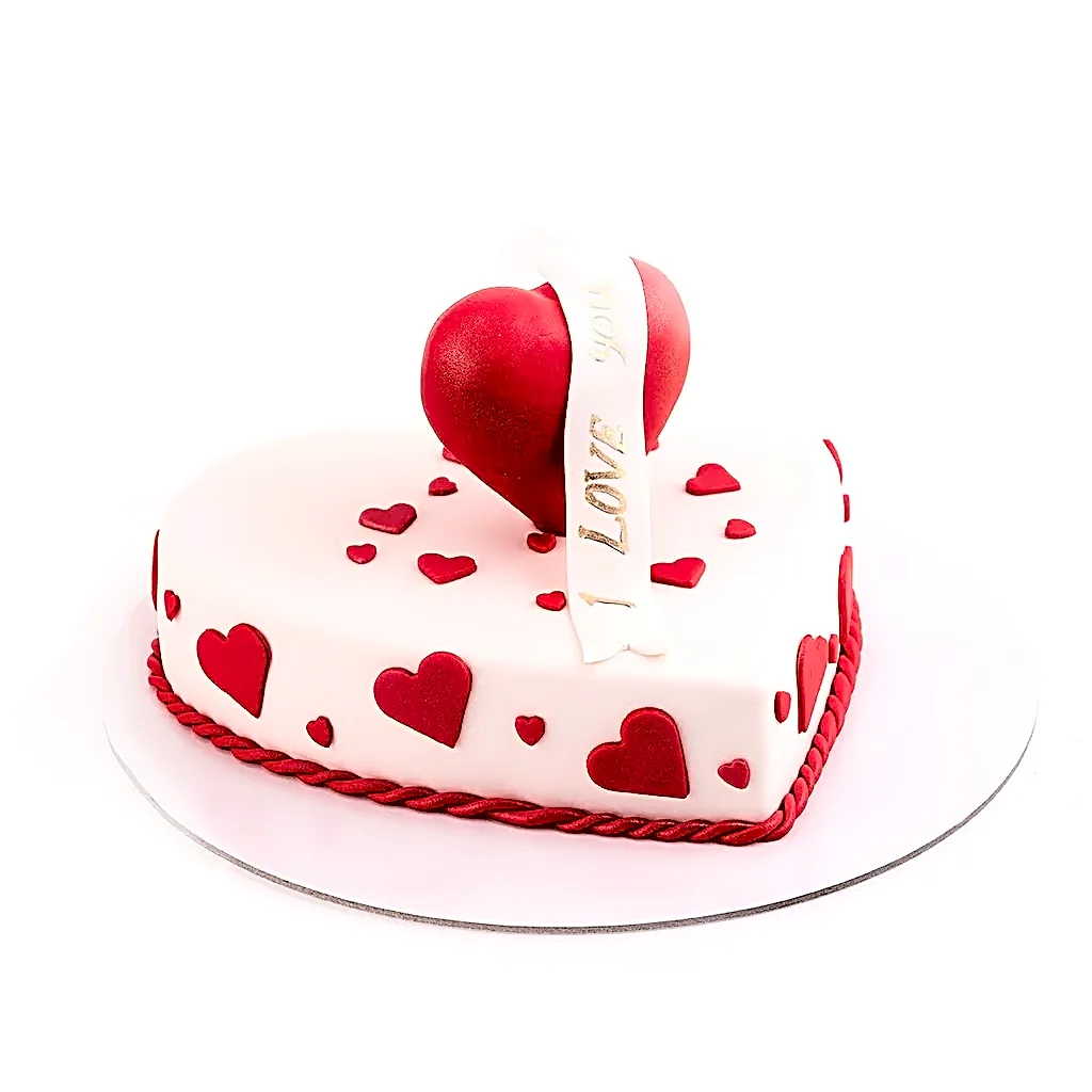 3D Heart Cake view 1