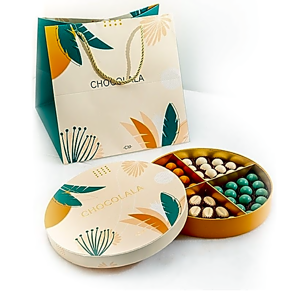 Chocolala Colorful Round Medium Shape Box view 1