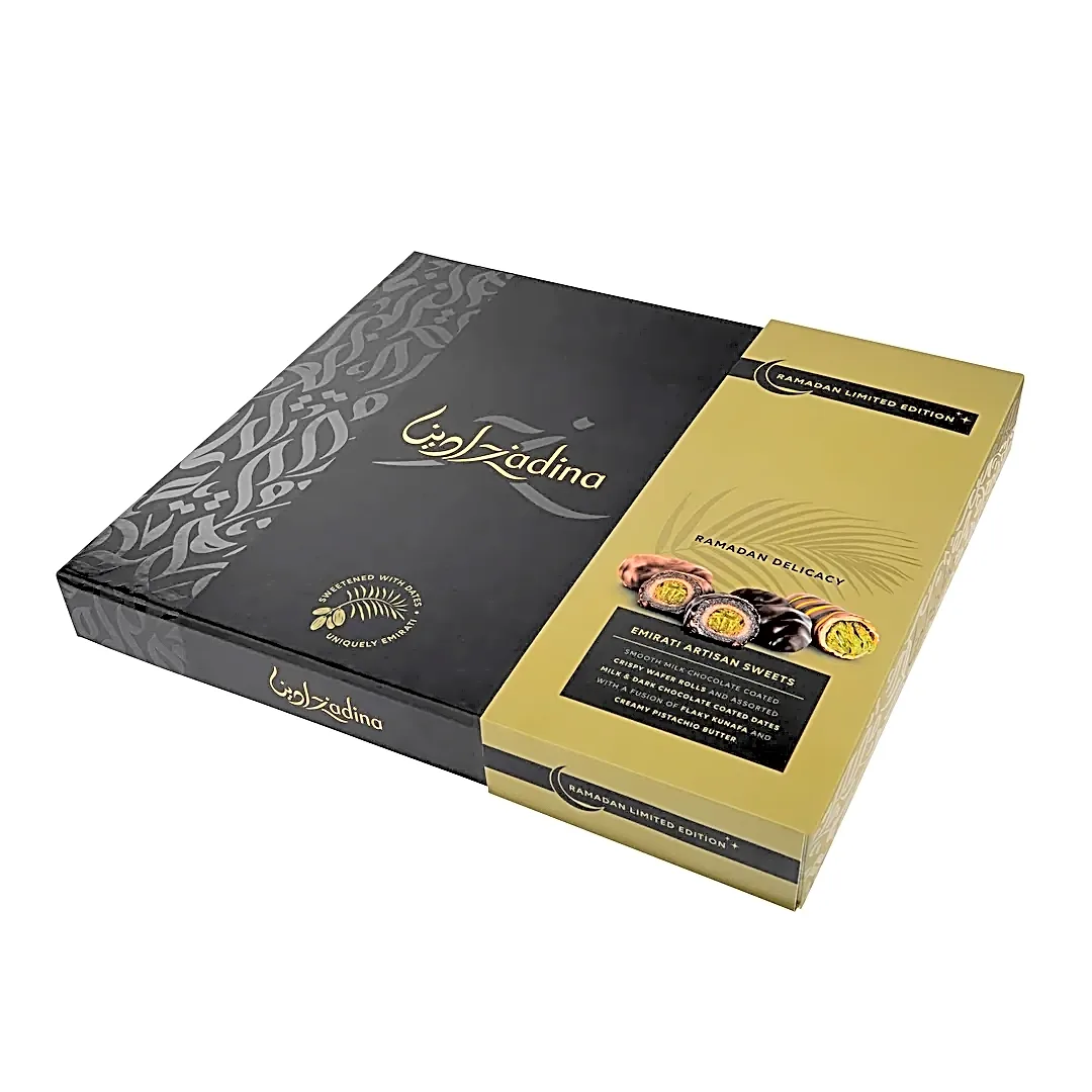 Premium Assorted Pistachio Kunafa Dates & Wafers Box - 400g Regular price view 1