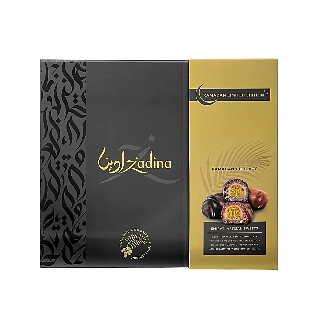 Premium Assorted Pistachio Kunafa Dates Box - 650g view 1