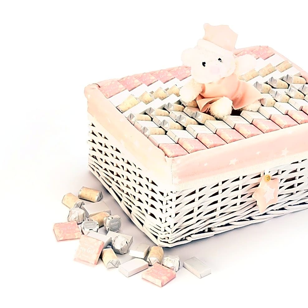 Welcome My Girl Baby Rectangular Basket 1260g