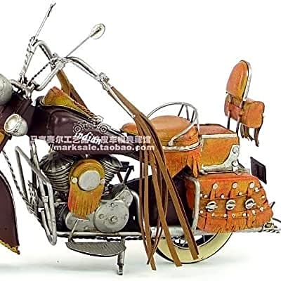 Creative Orange Vintage Indian Motorcycle view 1