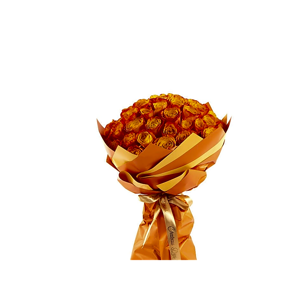 Orange flower bouquet. view 1