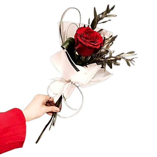 Rose rose with decoration. view 1