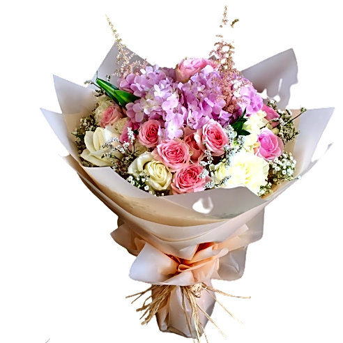 Simply Pink and White Mix Bouquet view 1
