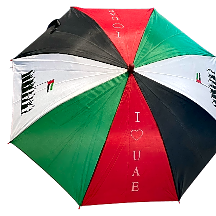 Umbrella with UAE flag view 1