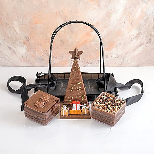 Jar Cakes and Chocolate Tree Hamper view 1