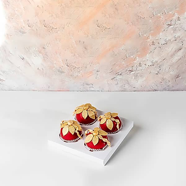 Red And Golden Chocolate Baubles  by NJD view 1