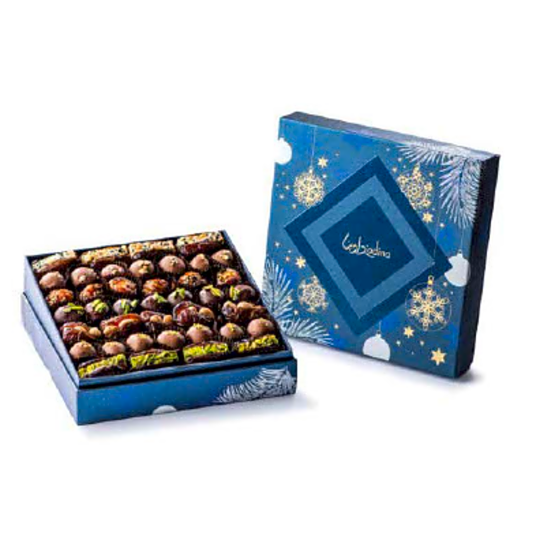 Christmas blue box view 1