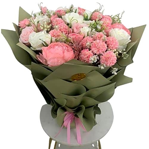 Artificial special rose bouquet view 1