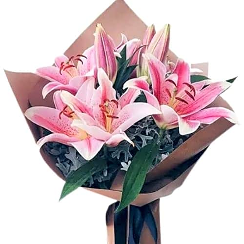 Bouquet Of Pink Lilies view 1