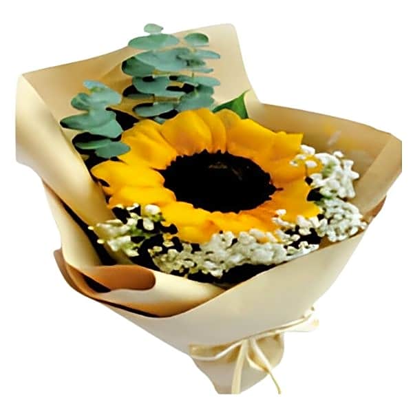 Sunflower roses with decoration view 1