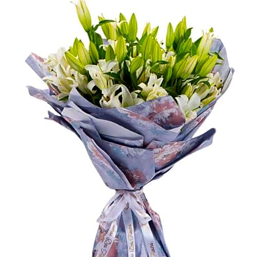 Hand Bouquet Lily White view 1