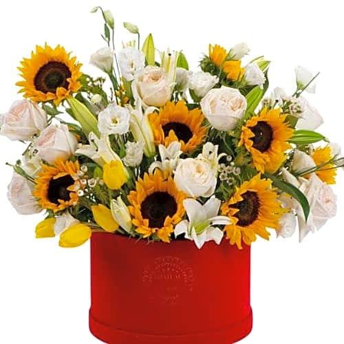 Box Arrangement Sunflower view 1