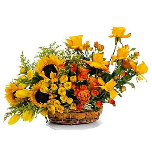 Sun basket arrangement view 1