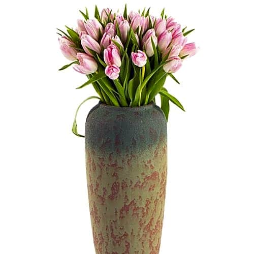 Pink Tulip Vase Arrangement view 1