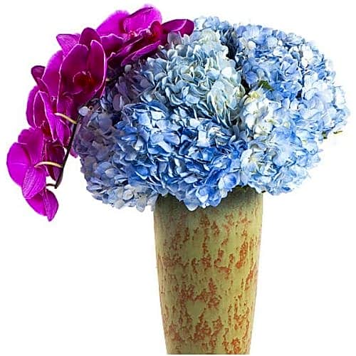 Ceramic Vase Hydrangea Blue view 1