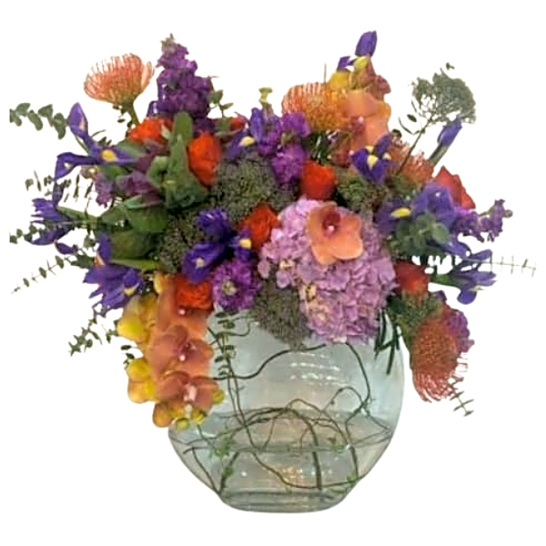 Purple and Orange Arrangement view 1