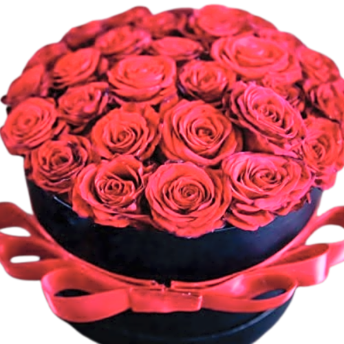 Dark red roses box from Nigwa view 1