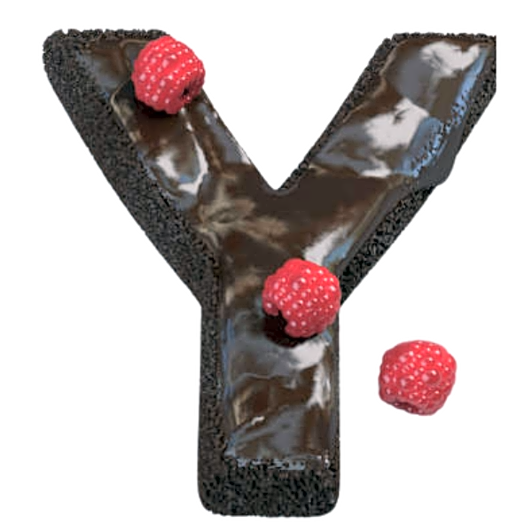 Letter Y Shaped Cake view 1