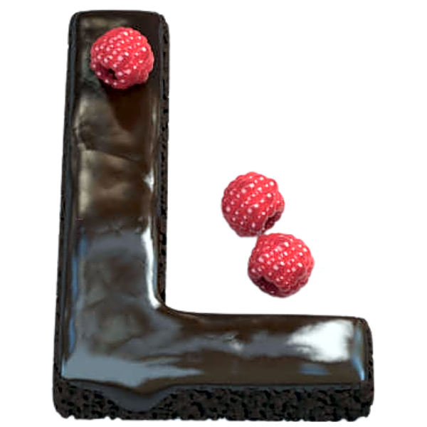 Letter L Shaped Cake view 1