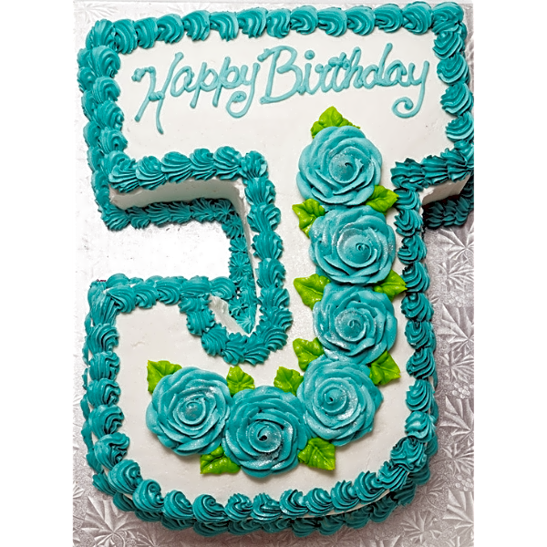 Letter J Shaped Cake view 1