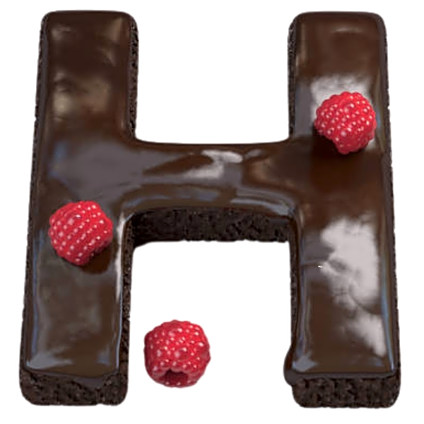 Letter H Shaped Cake view 1