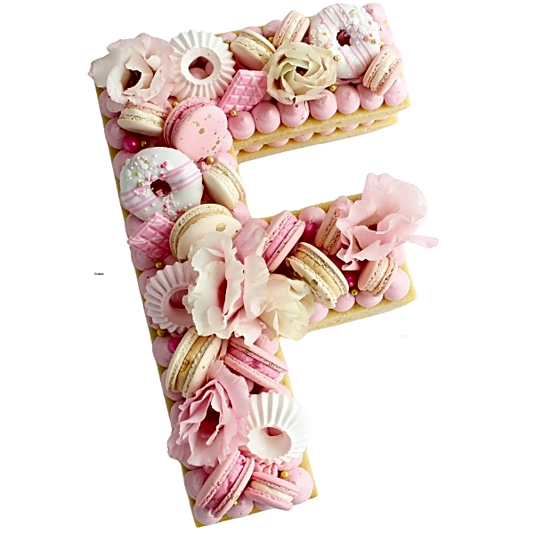 Letter F Shaped Cake view 1