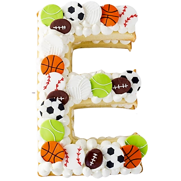 Letter E Shaped Cake view 1