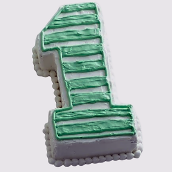 Number 1 Shaped Cake view 1